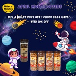April Month Offer- Buy 4 millet pops GET 1 Ragi Choco fills @423 with 10% off